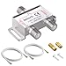 Produktbild Justech SAT-Verteiler 2-Fach Splitter 2-Wege Verteiler TV Radio F-Stecker Adapter TV Fernseh Adapter mit 2x 1.5m Kabel + 1x F Stecker auf Koax Stecker + 1x F Buchse auf Koax Kupplung