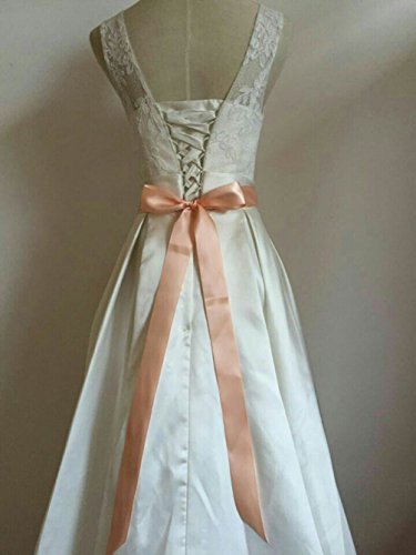 2" Wide Simple Classic Colorful Satin Ribbon Sash For Dress Formal Wedding Dress (Blush) #TOP3