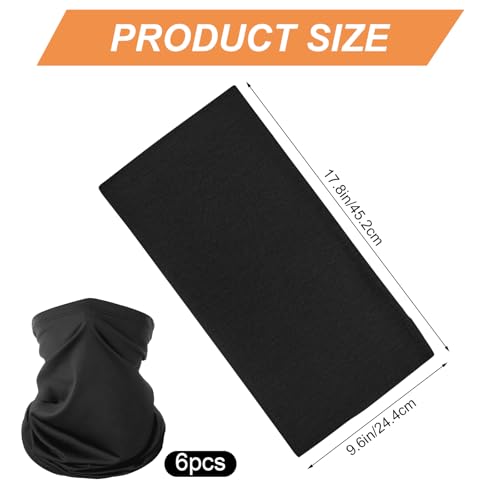 6-Pack Cooling Neck Gaiter Face Scarf, UV Protection Bandana for Summer Outdoor Sports, Cycling, Running, Hiking2