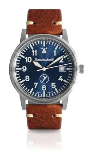 Messerschmitt Aristo Herren Uhr Fliegeruhr ME-9673BLVIN Leder