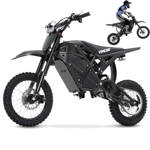 Bicicleta electrica Batería 48V23AH,Autonomía 40-70km,VIPCOO H3 Moto Cross Eléctrica para Adolescentes/Adultos,Frenos Hidráulicos Dobles y Suspensión Total,Edad Recomendada ≥13
