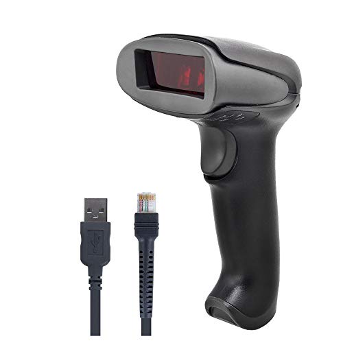 NETUM Barcode Scanner USB 2.0 Wired Handheld 1D Laser Bar Code Reader Scanner for POS Mobile Payment PC Laptop and Computer Windows Mac OS