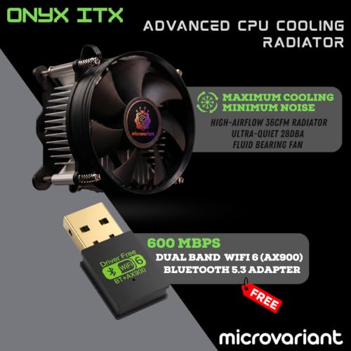 Image of Onyx ITX Desktop PC | Core i7-7Th Gen | 8GB RAM | 256GB SSD | 5G WiFi + BT Dongle | HD Graphics | USB 3.0 /HDMI Port | Pre-Installed Windows 11 Pro + Office 21 | 2 Year Warranty