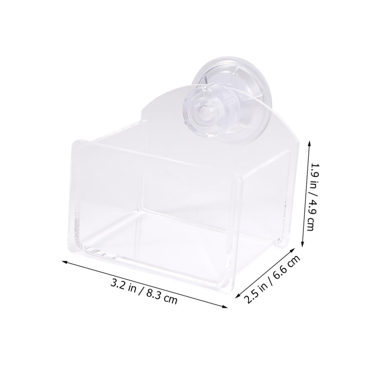 BESTonZON Suction Cup Reptile Feeder Translucent Water and Food Bowl for Lizards Turtles and Reptiles Easy to Install Space Saving Design Durable Feeding Supply for Tanks and Boxes