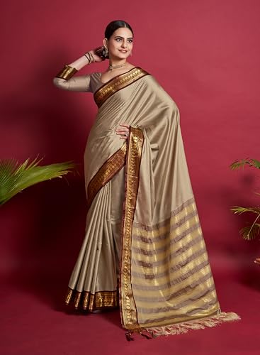 Image of Avantika Fashion Women's Woven Cotton Silk Art Silk Banarasi Saree With Blouse Piece