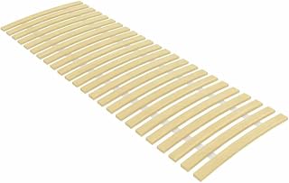 Foldable Wooden Slatted Bed Base 70x79 Inch Solid Poplar Wood Mattress Support Platform with Adjustable Foldable Design for Modern Bedroom Decor