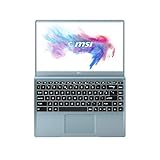 MSI Modern 14 B10RBSW-064XES - Ordenador port til Ultrafino de 14 FullHD Intel Core i7-10510U 16GB RAM 512GB SSD Nvidia MX350-2GB Sin sistema operativo azul - Teclado QWERTY Espa ol