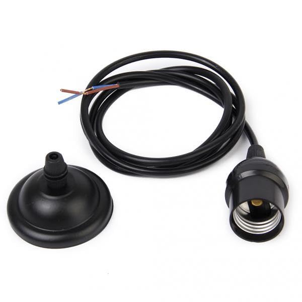 VELURA Ceiling Pendant E27 Bulb Lamp Holder with 1.5M Wire - Black|1X E27 Bulb Holder With 1.5M Wire| Lighting Parts & Accessories| Lamps, Lighting & Ceiling Fans-picture-15