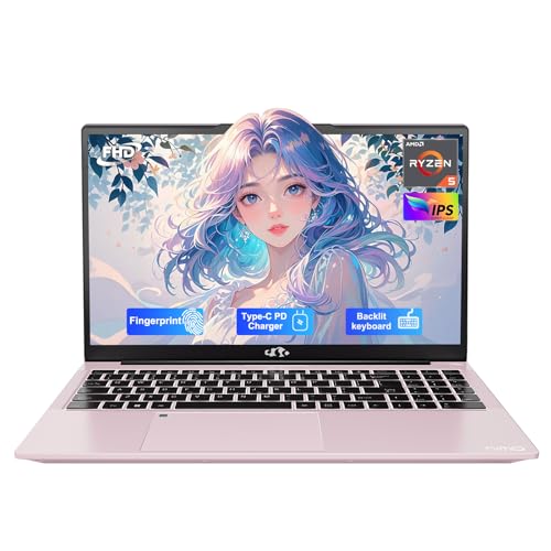 Image of NIMO 15.6'' IPS FHD-Laptop, 16GB RAM 512GB SSD AMD Ryzen 5(Beat i5-1135G7, 4 Cores Up to 3.7GHz) Student Computer with 2 Years Warranty, 65W Type-C, Fingerprint, Backlit Keyboard, 180Viewing