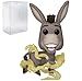 POP Movies: Shrek (DreamWorks 30th Anniversary) - Donkey (Glitter) Funko Vinyl Figure (Bundled with Compatible Box Protector Case), Multicolored, 3.75 inches