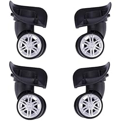 Misiuss Maletas Precio Lezed Repuesto de Ruedas Giratorias para Equipaje, Accesorios de Reemplazo para Maleta de Viaje, Plástico, Negro (4 Pièces)
