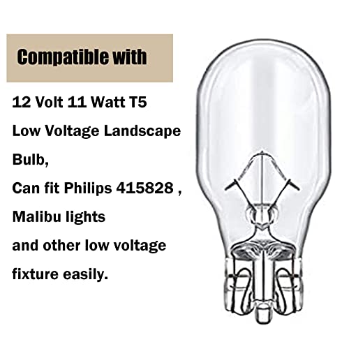 Ro6G NBT-001 Landscape Light Bulbs For Philips 12 Volt 11 Watt T5 Wedge Base Low Voltage Lights Bulbs/ Garden Light Bulbs/ Deck Light Bulbs/ Yard Light Bulbs/ Malibu Bulbs thumb #3