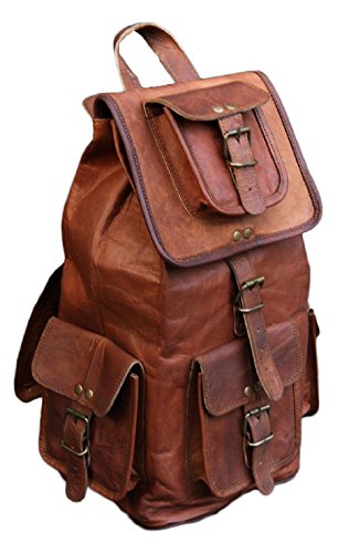 ZNT BAGS Leather Handmade Backpack Shoulder Rucksack trendy Stylish Unisex travelling Bag Laptop for Boys, girls Vintage College School Office Bags Man & Woman