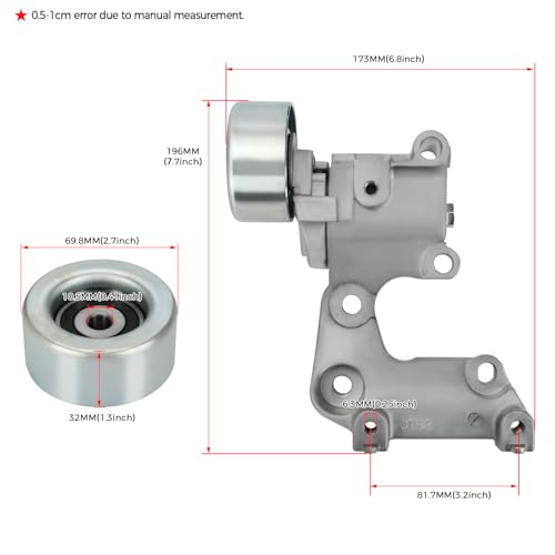 Image of 38410 Drive Belt Tensioner Pulley Kit Compatible with Lexus ES350 2007-2012, RX350 2007-2012, for Toyota Avalon 2005-2012, Camry 2007-2011, Sienna 2007-2010 3.5L V6 Replace 89158 7PK2090