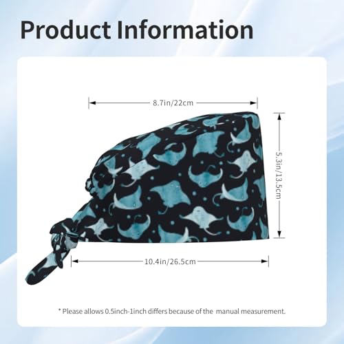 Image of Surgical Caps Men Women, Scrub Cap with Sweatband Adjustable