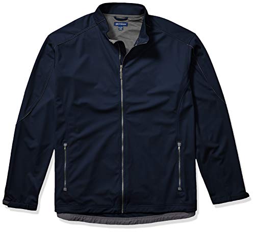 Cutter & Buck mens Big Tall Midweight Softshell Opening Day Windbreaker Jacket, Navy Blue, XX-Large Tall US