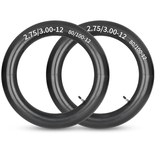 Image of GICOOL 2.75 /3.00-12 inch (80 /100-12) Dirt Bike Replacement Heavy Duty Butyl Inner Tubes, 2 Pack with TR4 Valve Stem, Fits for Honda CRF70 /XR70, Kawasaki KLX110, Yamaha TTR90, Suzuki DRZ110