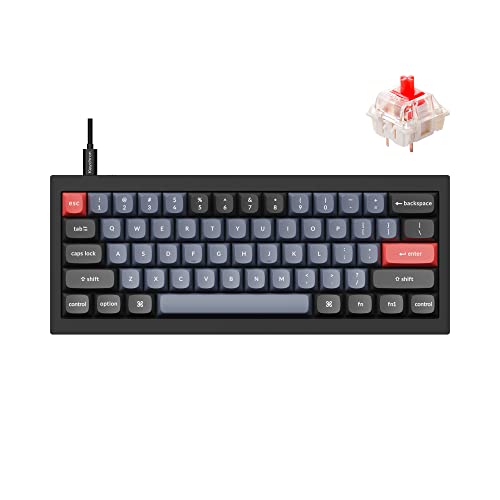 Keychron Q4 �L���J�X�^�����J�j�J���L�[�{�[�h 60%���C�A�E�g QMK/VIA �v���O�����\�ȃ}�N�� �z�b�g�X���b�v�\ Gateron G Pro ���b�h�X�C�b�` �_�u���K�X�P�b�g Mac Windows Linux�Ή� (�u���b�N)