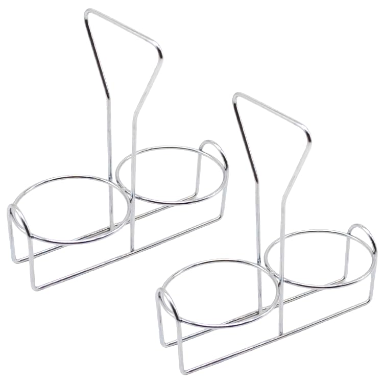 Confezione da 2 contenitori per sale e pepe in vetro da 360 ml, con coperchio a vite in acciaio inox, da tavolo, per formaggio, sale, pepe, zucchero e spezie