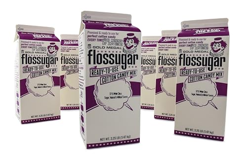 Snappy Gold Medal White Citrus Candy Flossugar, 52 Oz - 1/2 Gallon, Pack of 6