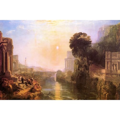 Toile de J.M.W. Turner Rise and fall of Carthage décoration murale 127 cm