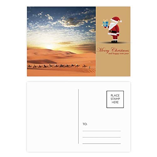 Lot 20 cartes postales chameau désert Père Noël Route de la Soie vœux