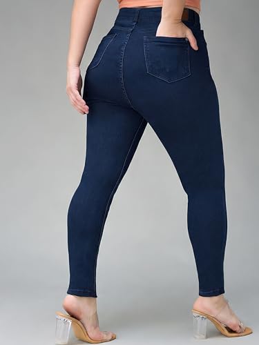 Image of Miss Chase A+ Women's Bootcut High Rise Regular Length Stretchable Denim Jeans