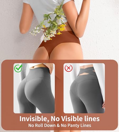 Image of ANNYISON Women's Thongs, T Back Low Waist See Through Panties Cotton Seamless Lace Thongs for Women