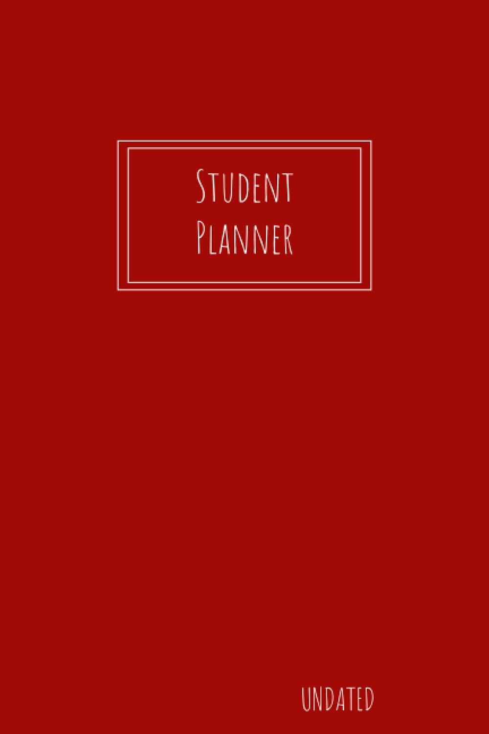 Homeschool Student Planner in Red: Undated 8 Subject Planner Monday- Friday 6x9