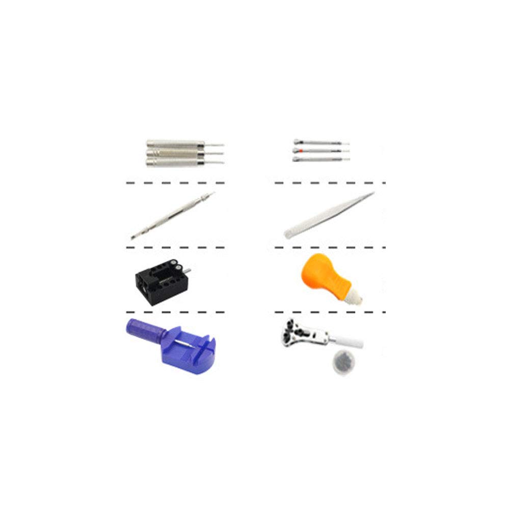 Kit de herramientas de reloj de 13 piezas Juego de reparación profesional Kit de herramientas de relojero profesional Juego de herramientas de pasador de barra de resorte con estuche de transporte