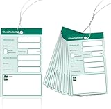 100 Stück Ölwechselzettel, Auto Ölzettel, Ölwechsel Anhänger mit Draht, 6x10cm Öl Schilder, Service Zettel Kfz,Öl Service Anhänger,Kundendienst Anhänger für Fahrzeugölwechseln Wartungsaktivitäten Grün