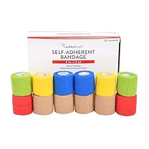 Cardinal HealthTM Self Adherent Cohesive Bandage Color Pack, Non-Sterile, 2IN x 5YD, CAH25LFMP, Box of 12