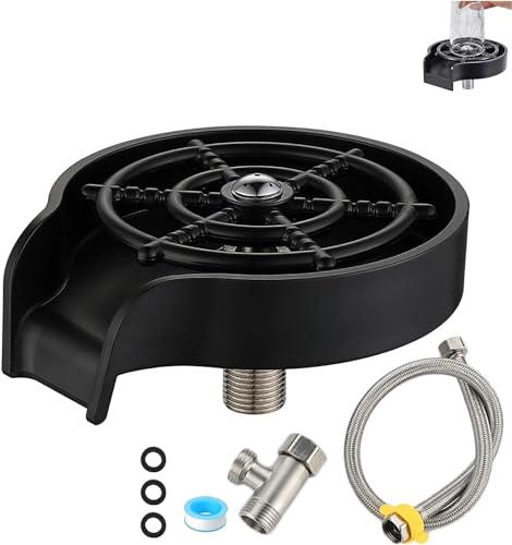 Catálogo para Comprar On-line centros de lavado los más recomendados. 44 Glass Rinser for Kitchen Sink,Arandela de vasos para Botella, Accesorios para Fregadero para Alta Presion con Caño de 5 Agujeros Bar, Lavadora de Botellas con Valvula de 3 Vias y...