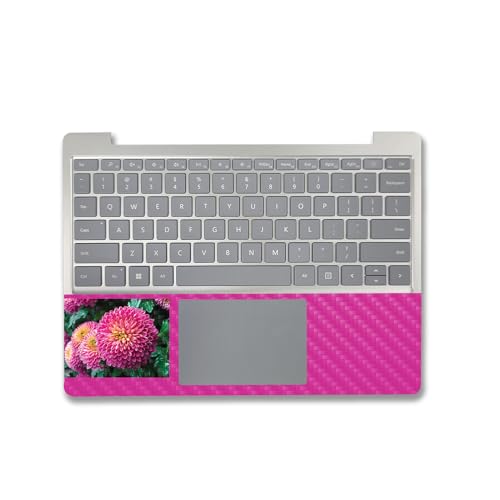 Image of MightySkins Carbon Fiber Skin Compatible with Microsoft Surface Laptop Go 3 (2023) Full Wrap Kit - Chrysanthemum | Protective, Durable Textured Carbon Fiber Finish | Made in The USA