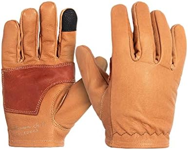 WATER BUFFALO IS THE KEVLAR OF WORK GLOVES heavy duty,light,3X tougher than cow,breathes,Full Grain Leather,Black Smart Finger,Men,Women,Welding,Motorcycle Glove,Fence Fix, Gardening,Winter,Summer