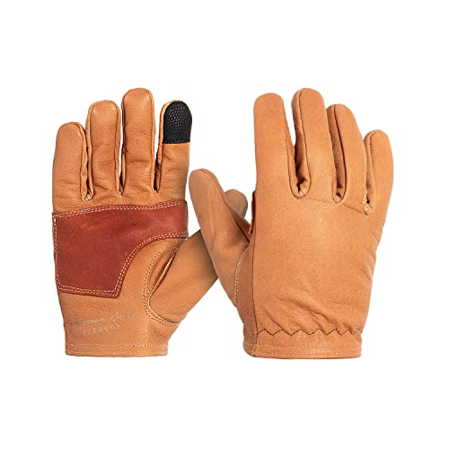 Water Buffalo Is The Kevlar Of Work Gloves Heavy Duty,Light,3X Tougher Than Cow,Breathes,Full Grain Leather,Black Smart Finger,Men,Women,Welding,Motorcycle Glove,Fence Fix, Gardening,Winter,Summer #TOP24