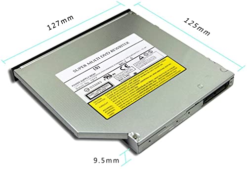 Wefly Internal 9.5mm Slim SATA 8X DVDRW CD DVD RW ROM Burner Writer M-Disc Laptop Super Multi PC Mac Tray Loading Optical Drive Device for ACR Asus... - Image 2