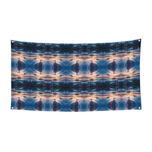 MINDBBDFJ Beautiful Sunrise On Sea Print Banners And Signs For Outdoor/Indoor,Personalized Banner Customizable Parties Halloween Banner (180x90cm)