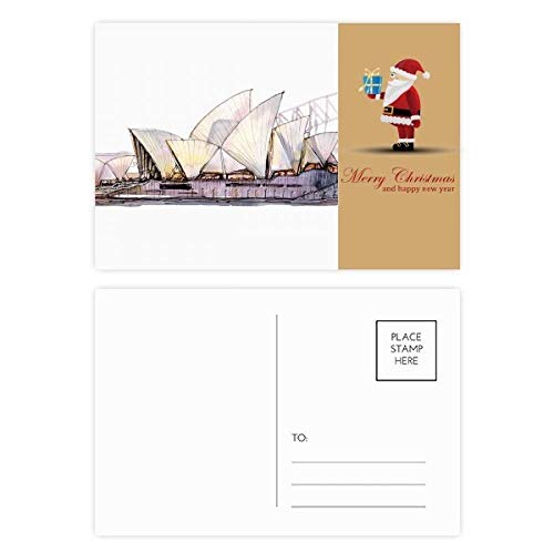 Cartes postales Sydney Opera House Père Noël pour écrire vos vœux de fêtes en famille