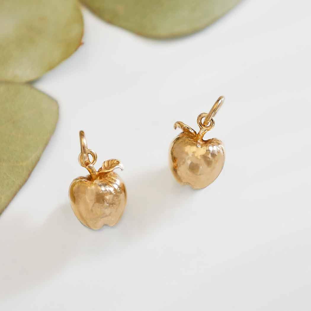 Gold Filled Apple Necklace – Handmade Dainty Fruit Pendant, Teacher Gift Jewelry