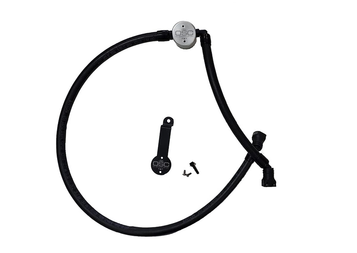 J&L Oil Separator Co. Oil Separator 3.0 Compatible with 2018-2025 3.6L Wrangler JL, 2020-2025 Gladiator Driver Side (Black)