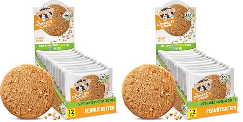 Lenny & Larry's The Complete Cookie, Peanut Butter, Soft Baked, 16g Plant Protein, Vegan, Non-GMO, 4 Ounce Cookie (Pack of 24)