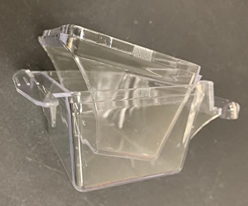 Mcage Lot of 4 Clear Transparent Bird Cage Birds Feeding & Watering Feeder Cups - Image 5