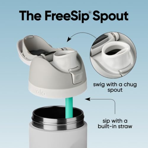 Image of Owala FreeSip Insulated Stainless Steel Water Bottle with Straw, BPA-Free Sports Water Bottle, Great for Travel, 24 Oz, Denim, Pack of 15