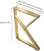 GMWXJKKL 2 PCS Metal Table Bench Legs, Furniture Legs, with Heavy Duty Metal and Industrial Design, with Screws and Floor Protectors, for Home Office Dining DIY(Gold,50x60cm/19.7x23.6in)