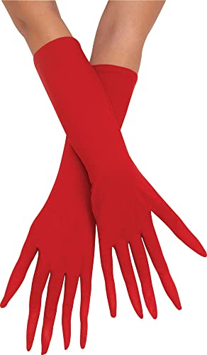 FunWorld Red Pointy Finger Gloves Slenderman Horror Costume 90944R