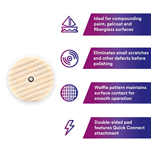 Image of Perfect-It 3M 05706 Foam Compounding Pad, 8 in, White (Pack of 6)