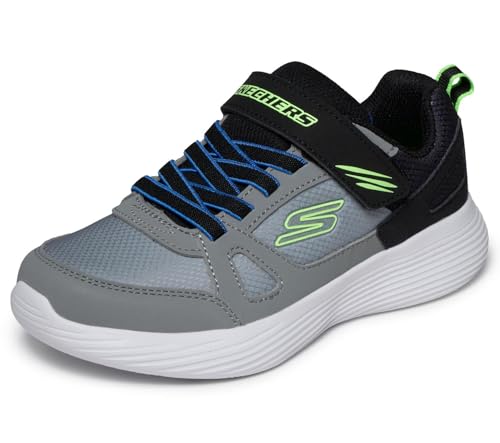 Skechers GO Run 400 V2 TECHNIX   Tenis Deportivos, Color Gris y Negro, 3 UK