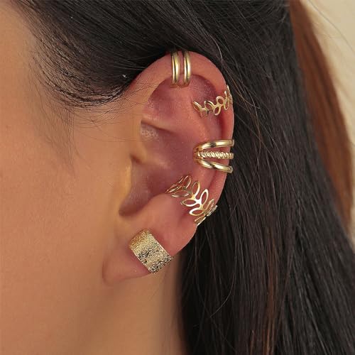 20 PCS Joyería para el cabello para trenzas con cristal de diamante de imitación para mujeres y hombres, accesorios para trenzas, clips para trenzas dreadlock, pendientes de clip sin perforar (dorado) miniatura 2