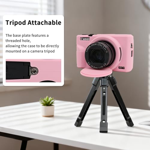 Funda de silicona para Canon Powershot G7 X Mark III rosa miniatura 6